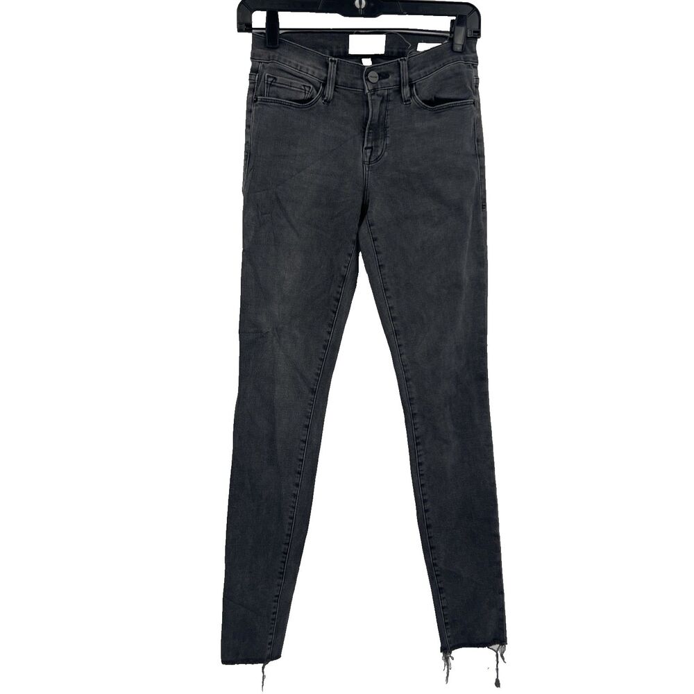 Frame Denim Le Skinny De Jeanne Black Jeans Size 26